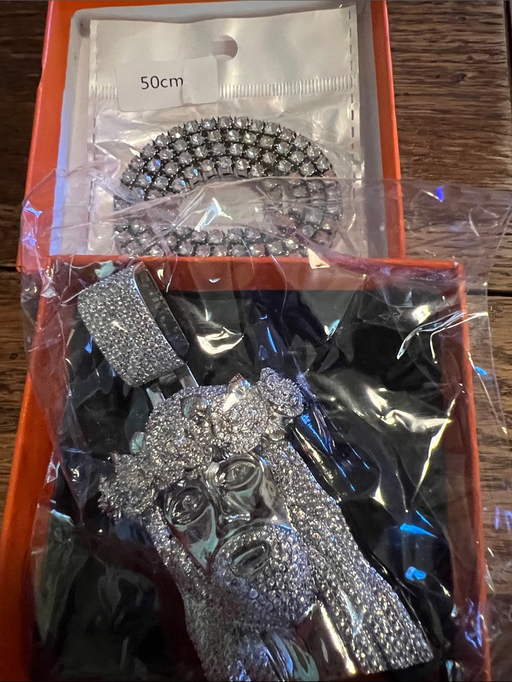 Silver Crystal Jesus Head Pendant Necklace for Men or women